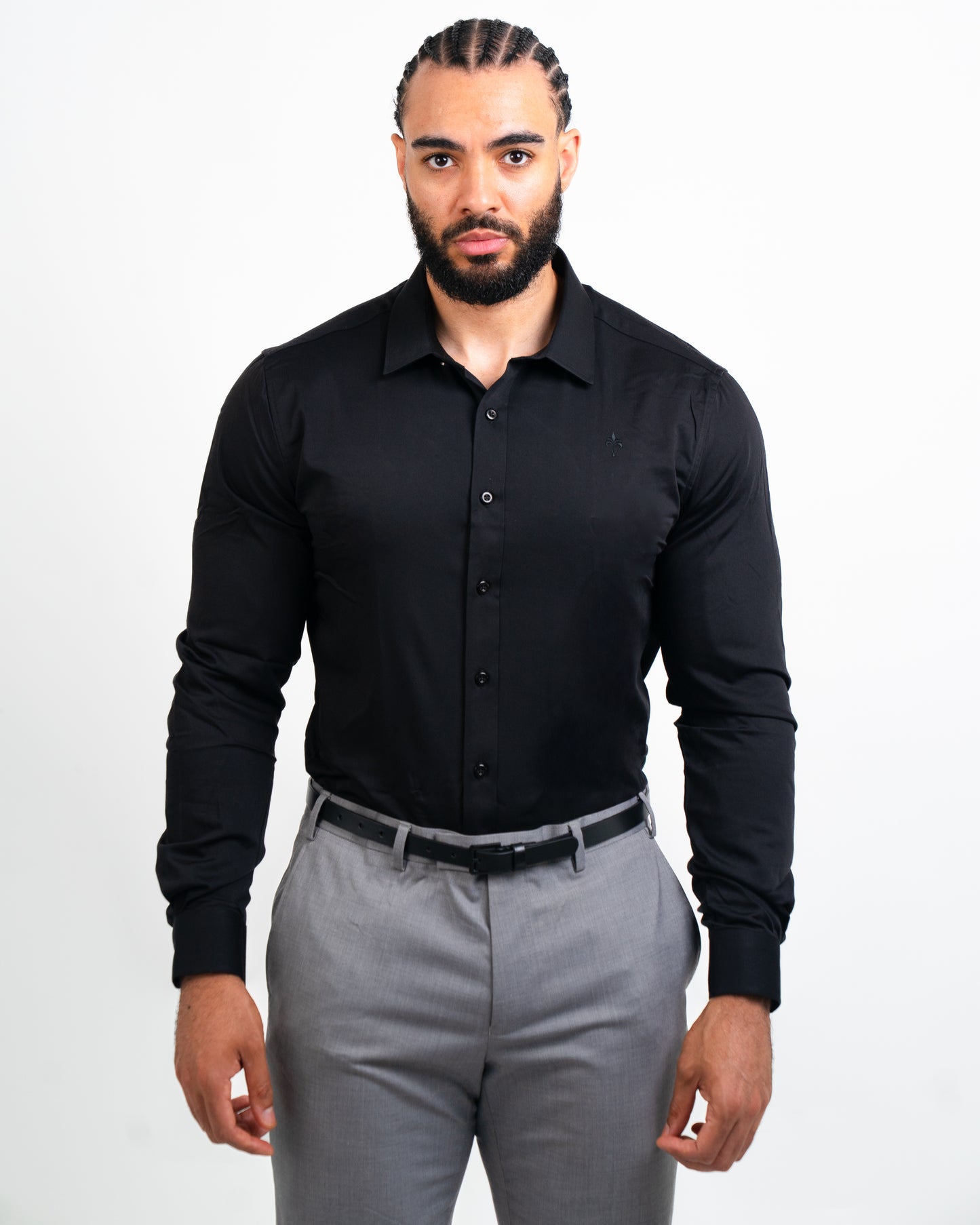 NEW! Tailored Fit Long Sleeve Shirt Black