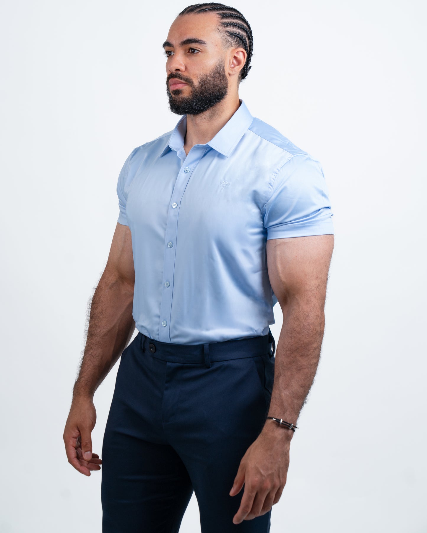 NEW! Short Sleeve Shirt Pale Blue