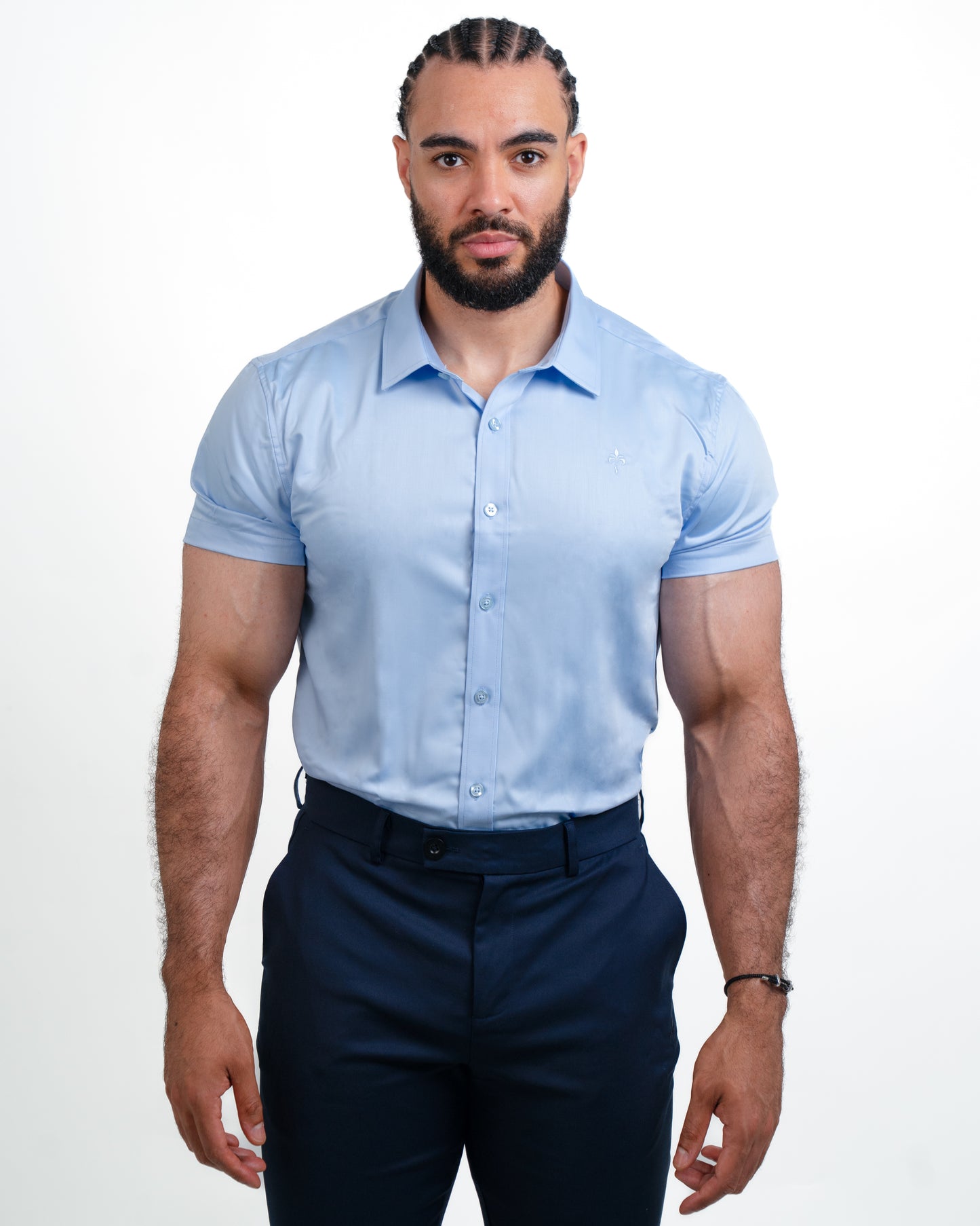 NEW! Short Sleeve Shirt Pale Blue