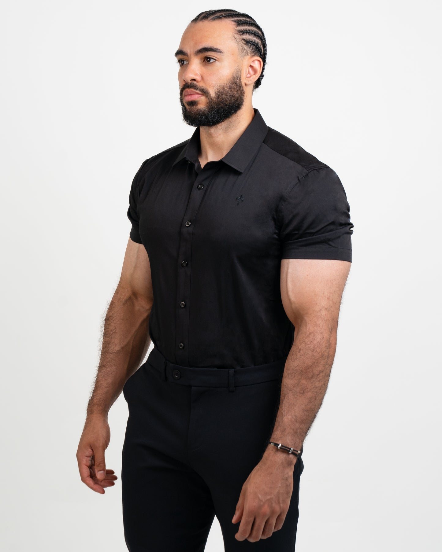 NEW! Tailored Fit Short Sleeve Shirt Black