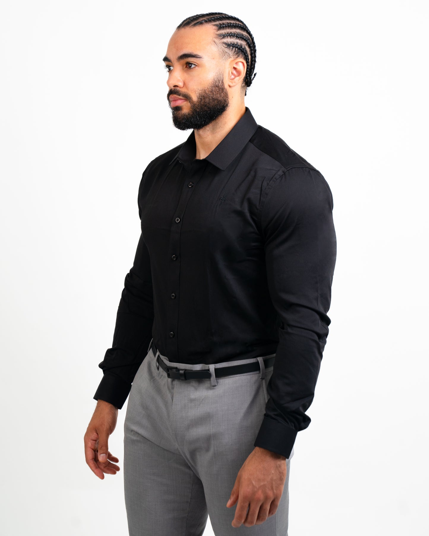 NEW! Tailored Fit Long Sleeve Shirt Black