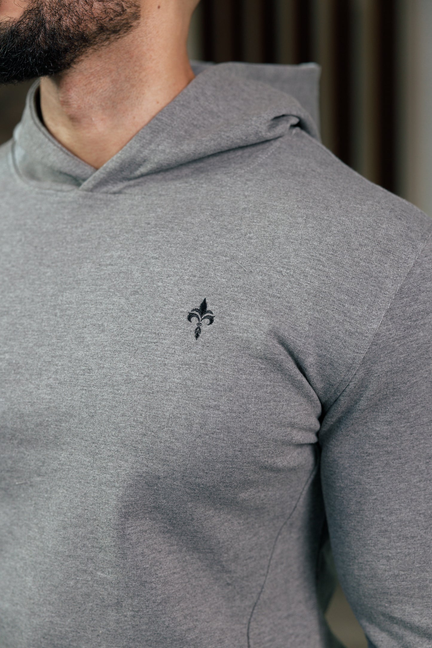 Muscle Fit Hoodie Grey