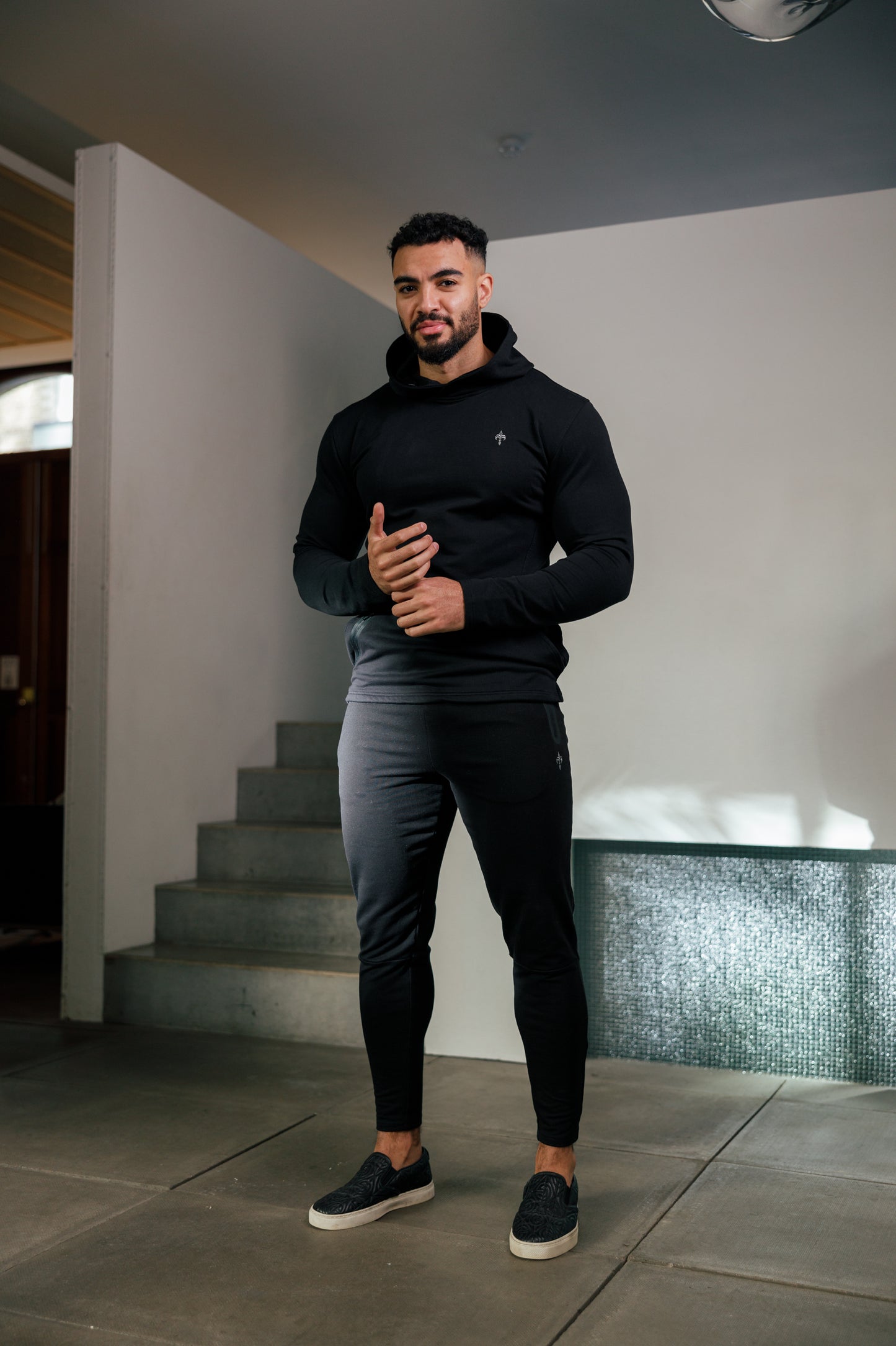 Muscle Fit Hoodie Black