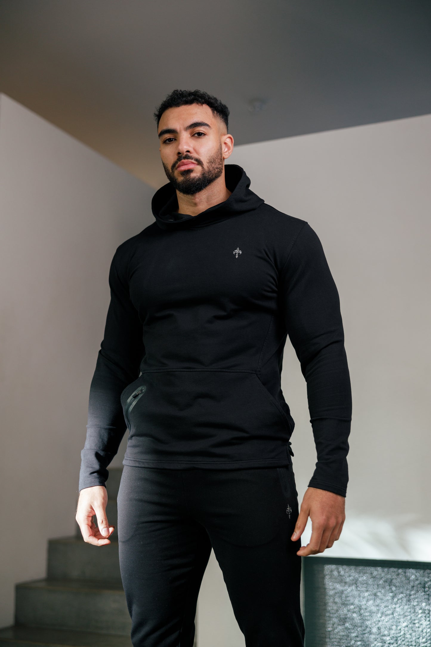 Muscle Fit Hoodie Black