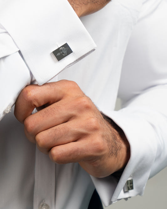 Rectangular Engraved Louis Arjuna Cufflinks
