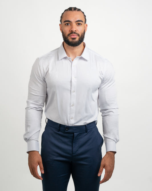 NEW! Tailored Fit Long Sleeve Shirt White