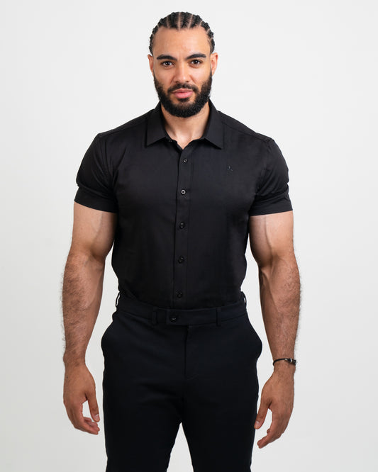 NEW! Tailored Fit Short Sleeve Shirt Black